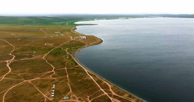Vast landscape with a serene lake