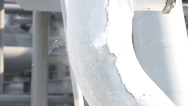 Industrial machinery pipes whose outer surface gradually corrodes