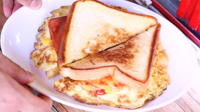 Toast served on a plate