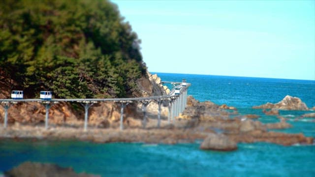 Coastal Monorail with Scenic Ocean View