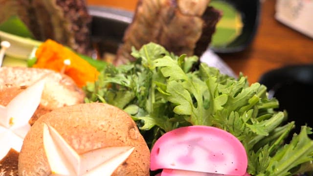 Fresh seafood and vegetables used in Galbitang