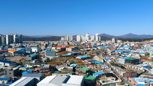 Aerial View of a Dense Urban Landscape