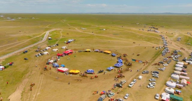 Traditional festival on a vast plain