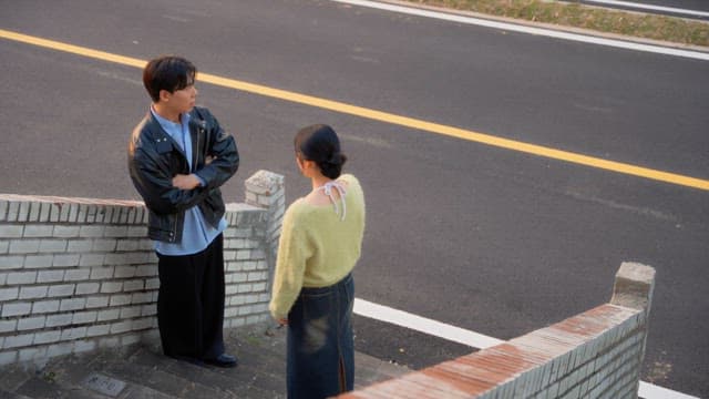 Couple arguing on the street