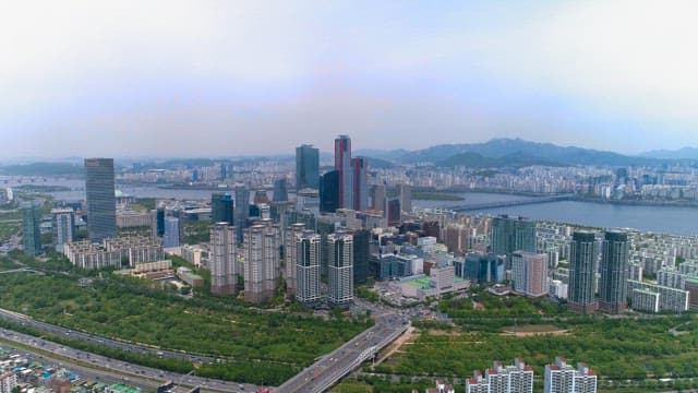 Busy Metropolis in the Middle of the Day