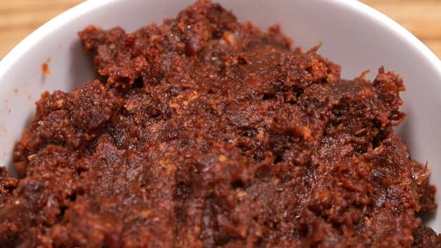 Salty traditional Korean soybean paste in a bowl