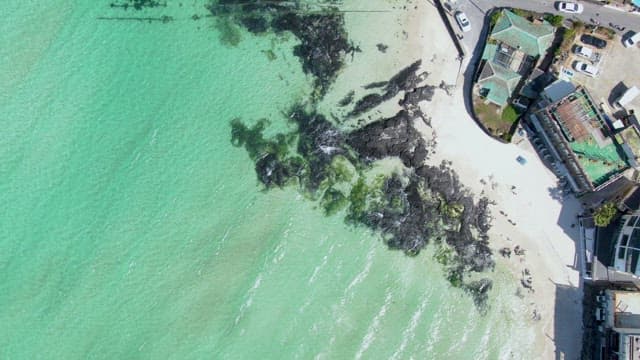 Coastal area with clear turquoise water