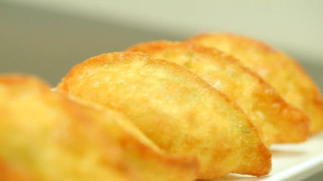 Plate of Well-Fried Dumplings