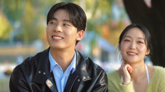 Couple enjoying a conversation outdoors