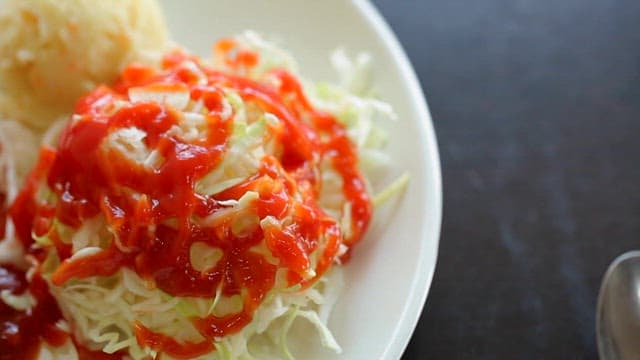 Plate of Barbecue Chicken with Salad