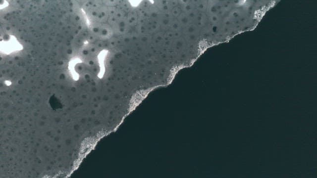 Scenery of a River Covered in Thin Ice