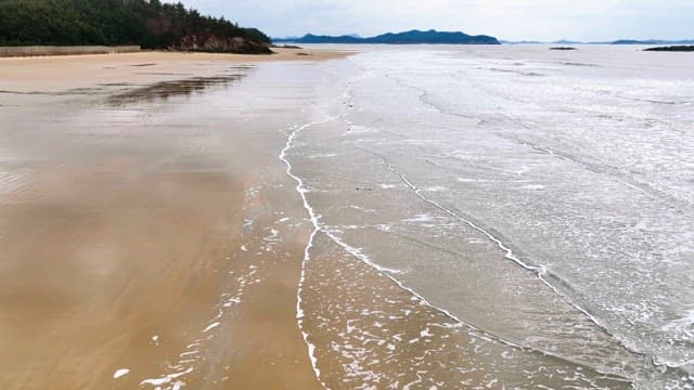 Serene beach with gentle waves