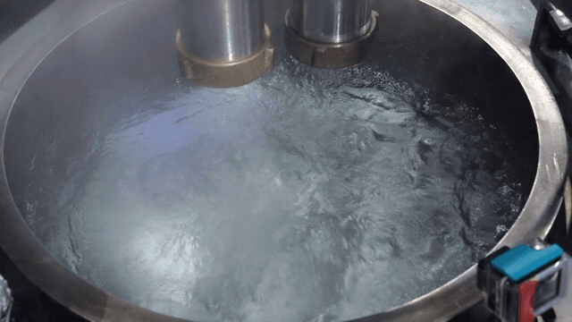Boiling water in a big pot