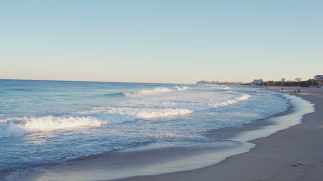 Serene beach with gentle waves