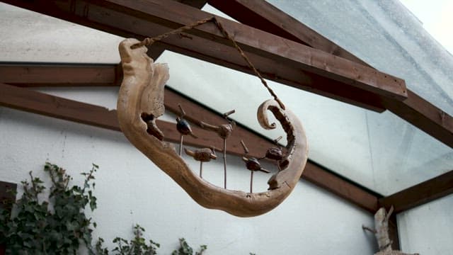 Handcrafted Wooden Birds On A Branch
