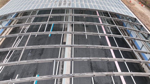 Aerial View of an Empty Urban Overpass