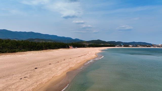 Serene beach with gentle waves