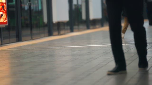 People waiting for the subway at the station