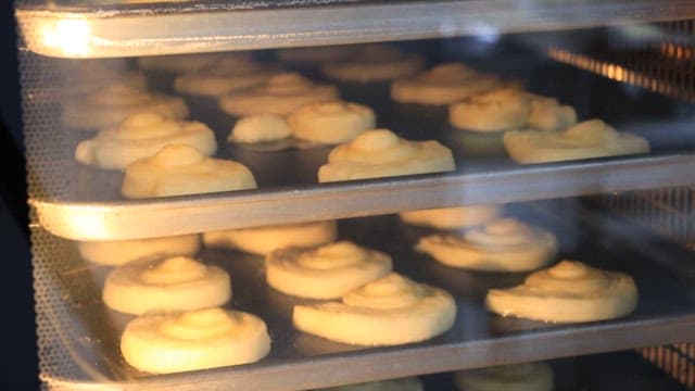 Pastries Baked in a Large Oven