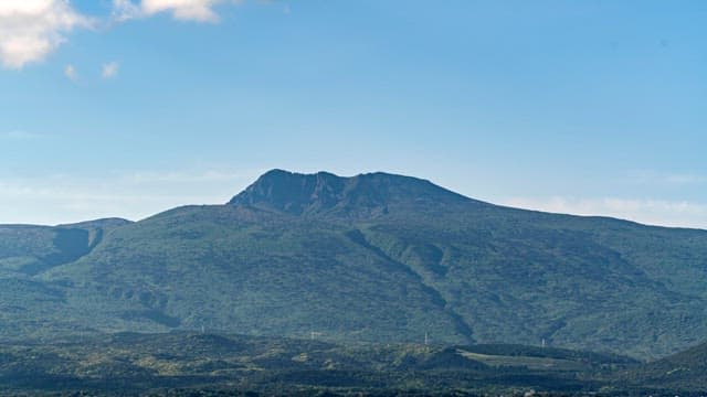 Majestic mountain under a clear sky