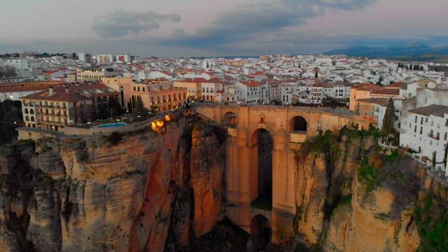 Nuevo bridge in a scenic village