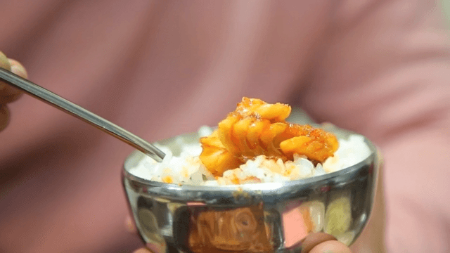 Spicy braised half-dried pollack with rice