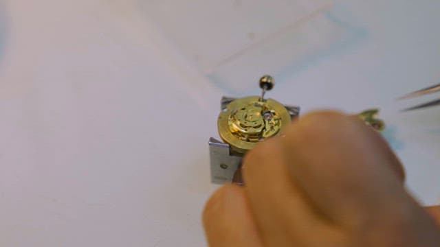 Close-Up of Precision Watch Repair