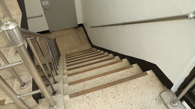 Empty staircase inside the building