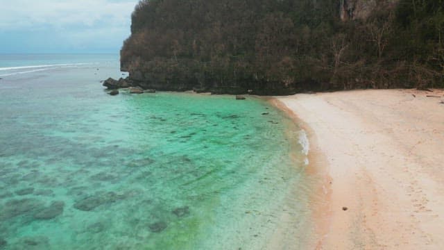 Tranquil beach with turquoise waters