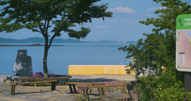 Seaside Park with Walking Visitor