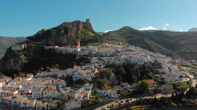 Picturesque village nestled in the hills