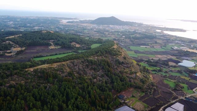 Expansive landscape with distant mountains