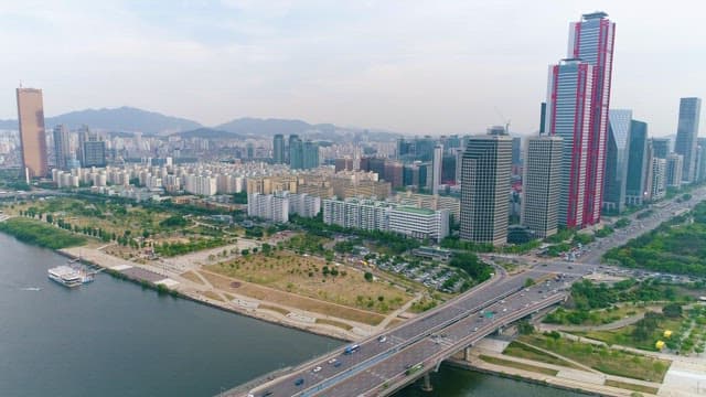 Aerial View of a Bustling Metropolitan Cityscape
