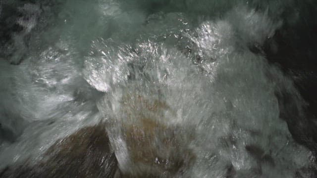 Water crashing on rocks