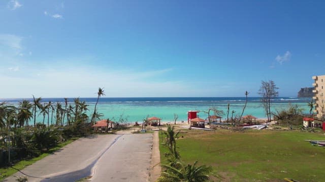 Serene beach with turquoise sea
