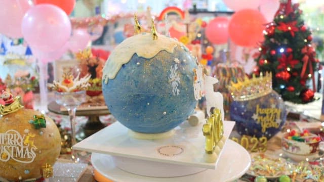 Christmas and New Year festive decoration tableau