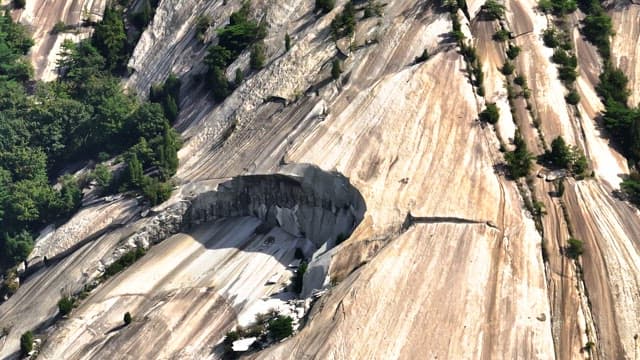 Buramsan mountain slope with greenery