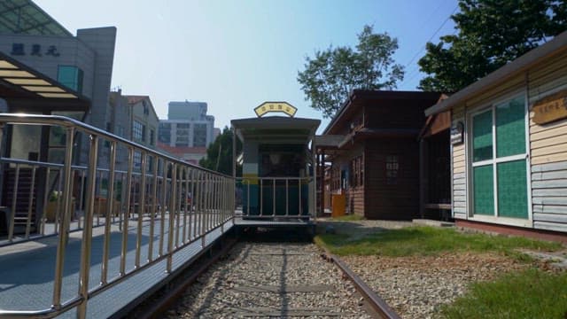 Old-Style Railroad Crossing Scenery