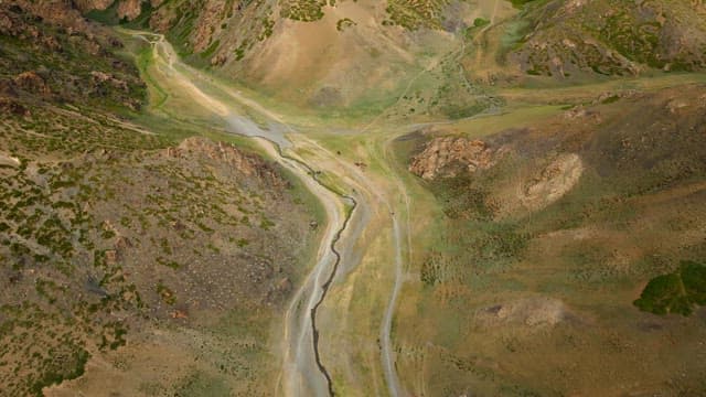 View of a mountain valley