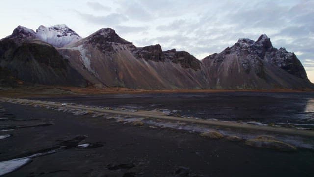 Rugged mountain landscape with a road