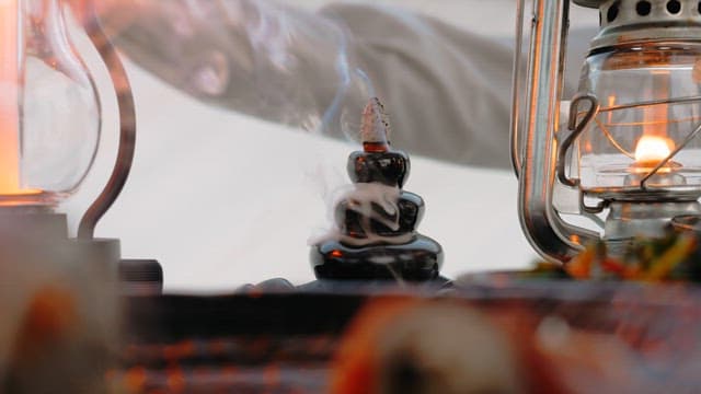 Incense Burning in a Cone-Shaped Holder