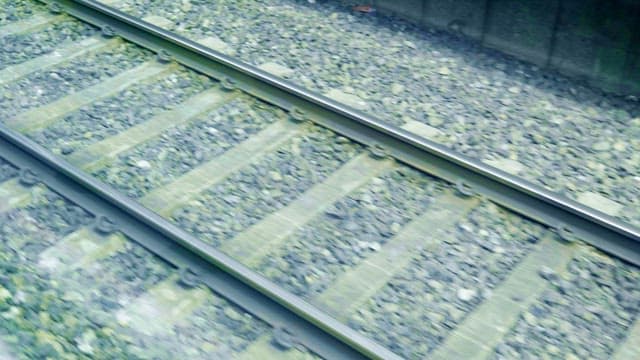 Railway view from a running train