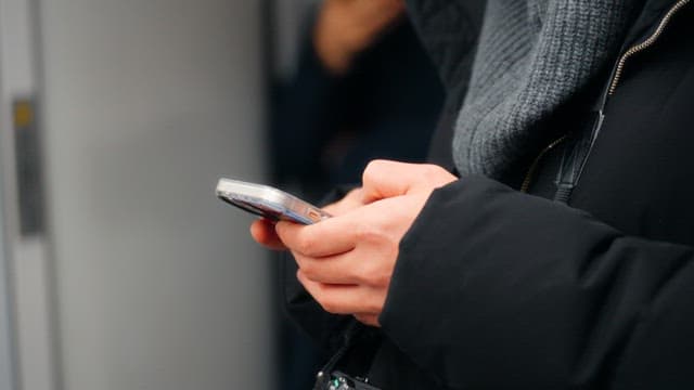 Person using a smartphone