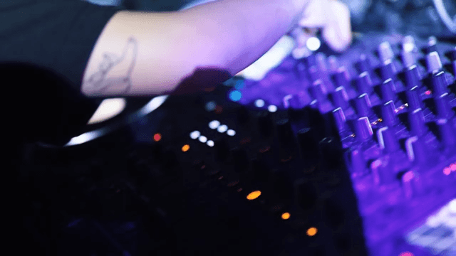Sound Console with Colorful Lights