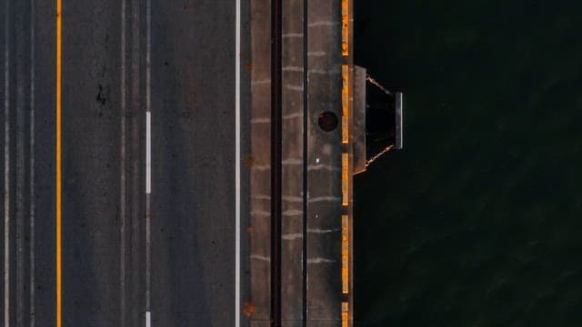 Port road with ships