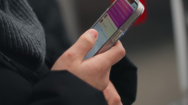 Person using a smartphone