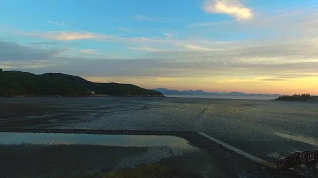 Serene Coastal Landscape at Twilight