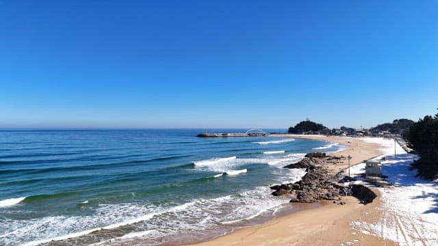 Serene beach with gentle waves