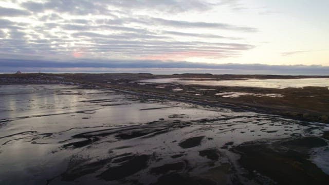 Coastal landscape with a serene shoreline