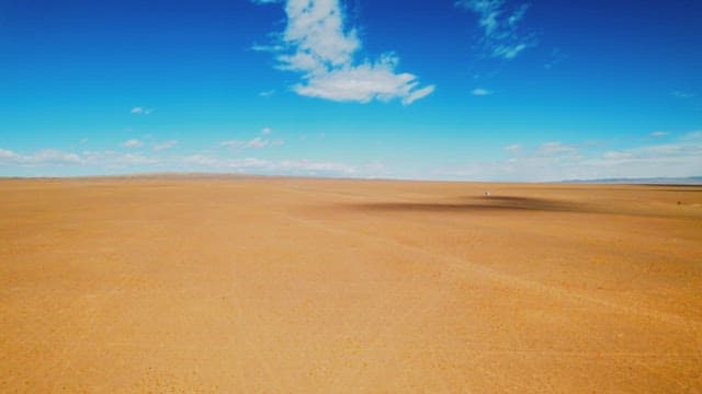 Vast Desert Landscape under Blue Sky